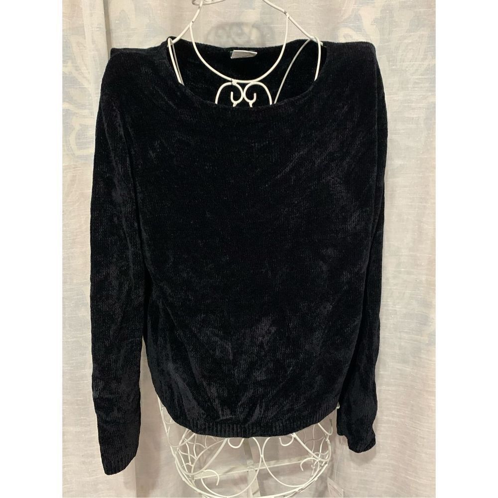 NEW WITH TAGS VINTAGE Harve Benard Womens Black Pullover sweater size large RAYO